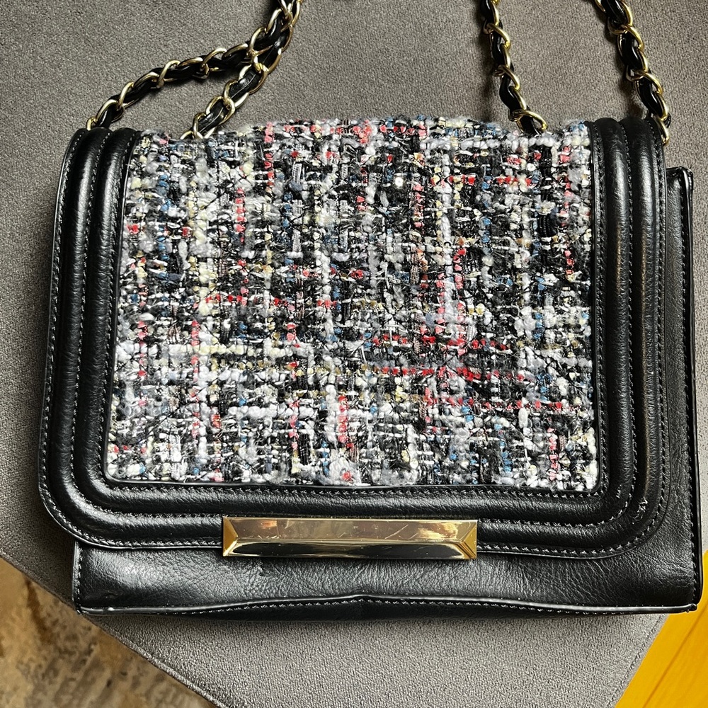 Sole Society navy and pink Shoulder Bag with Chain Strap